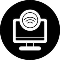 Internet Access Circle Inverted Icon vector