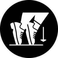 Toe Stand Circle Inverted Icon vector