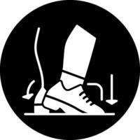 Toe Heel Circle Inverted Icon vector