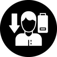 Low Energy Circle Inverted Icon vector