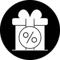 Gift Circle Inverted Icon vector