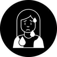 Female Sweating Circle Inverted Icon vector