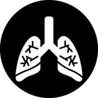 Lungs Circle Inverted Icon vector