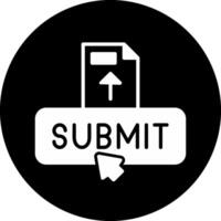 Submit Circle Inverted Icon vector
