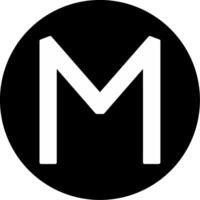 Capital M Icon vector