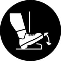 Toe Drop Circle Inverted Icon vector