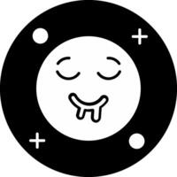 Drooling Circle Inverted Icon vector