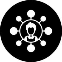 Remote Access Circle Inverted Icon vector