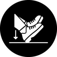Heel Dig Circle Inverted Icon vector