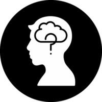 Memory Loss Circle Inverted Icon vector