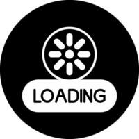 Loading Circle Inverted Icon vector