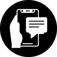 Message Circle Inverted Icon vector