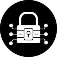 Lock Circle Inverted Icon vector