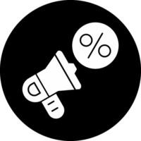 Promotion Circle Inverted Icon vector