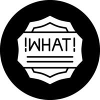 What Circle Inverted Icon vector