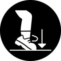Ball Dig Circle Inverted Icon vector