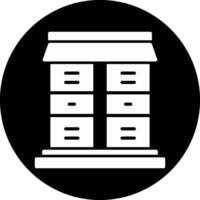 Lockers Circle Inverted Icon vector