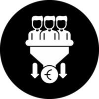 Sales PipeCircle Inverted Circle Inverted Icon vector