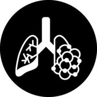 Bronchiectasis Circle Inverted Icon vector
