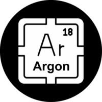 Argon Circle Inverted Icon vector