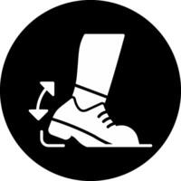 Heel Drop Circle Inverted Icon vector