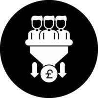 Sales PipeCircle Inverted Circle Inverted Icon vector