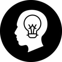 Visionary Mindset Circle Inverted Icon vector