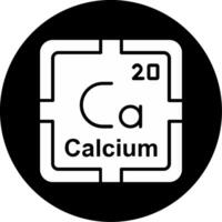 Calcium Circle Inverted Icon vector