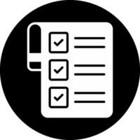Checklist Circle Inverted Icon vector