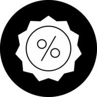 Discount Circle Inverted Icon vector