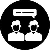 In Person Discussion Circle Inverted Icon vector