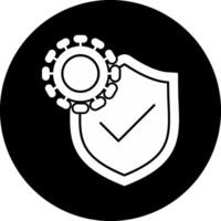 Immune System Circle Inverted Icon vector