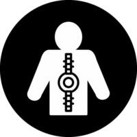 Spinal Cord Circle Inverted Icon vector