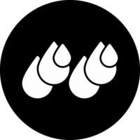 Drops Circle Inverted Icon vector