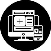 Responsive Circle Inverted Icon vector
