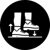 Step Circle Inverted Icon vector