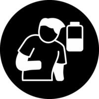 Fatigue Circle Inverted Icon vector