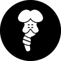 Brainstem Circle Inverted Icon vector