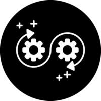 Devops Circle Inverted Icon vector
