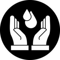 Save Water Circle Inverted Icon vector