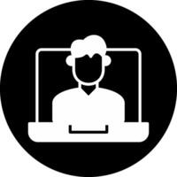 OnCircle Inverted Coach Circle Inverted Icon vector