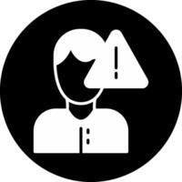 Danger Circle Inverted Icon vector
