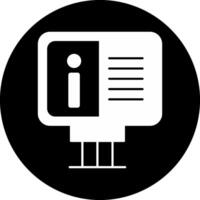 Information Board Circle Inverted Icon vector