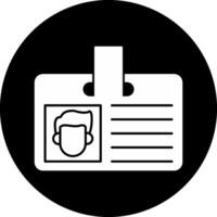 Student Card Circle Inverted Icon vector