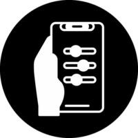 Settings Circle Inverted Icon vector