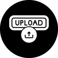 Upload Circle Inverted Icon vector