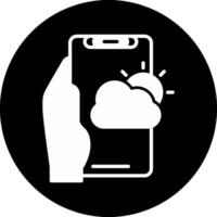 Weather Forecast Circle Inverted Icon vector