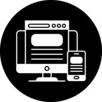 Responsive Design Circle Inverted Icon vector