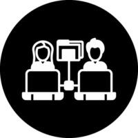 Remote Access Circle Inverted Icon vector