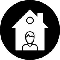 Isolation Circle Inverted Icon vector